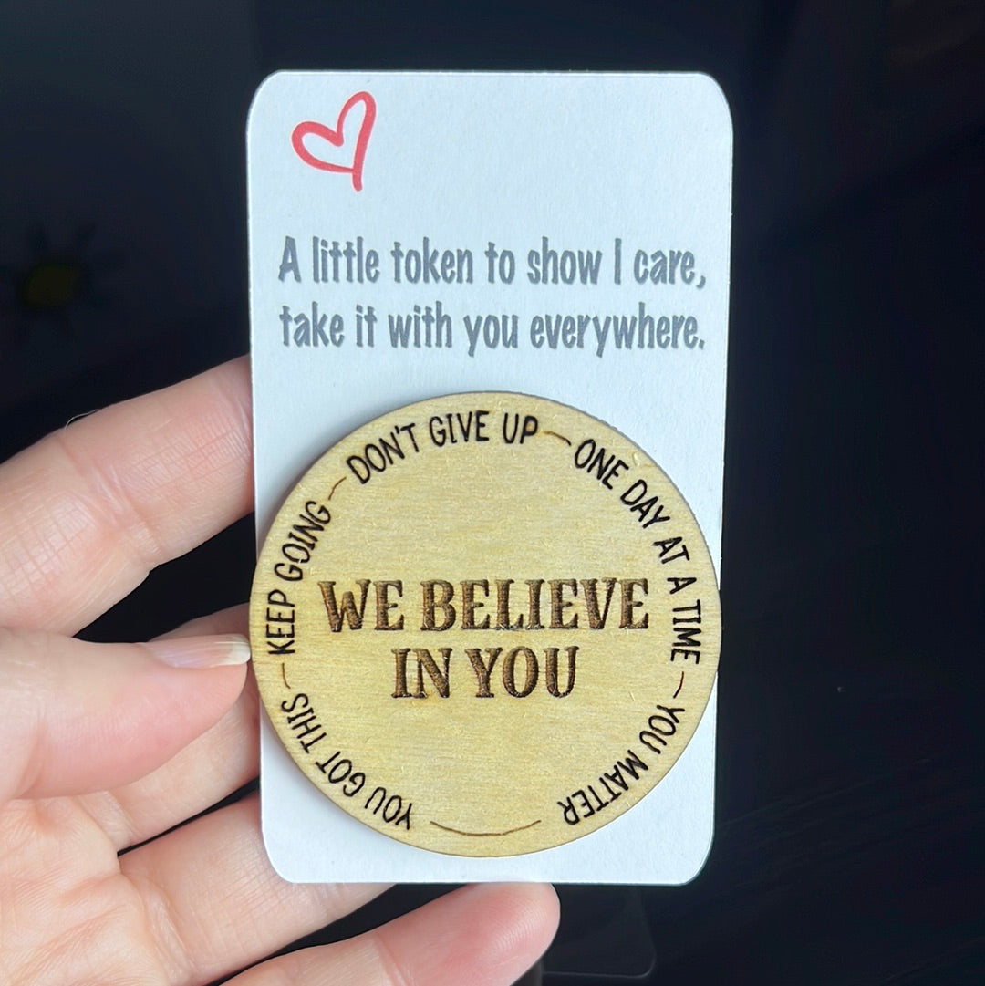 Affirmation tokens with perimeter engraving ~ Set 1