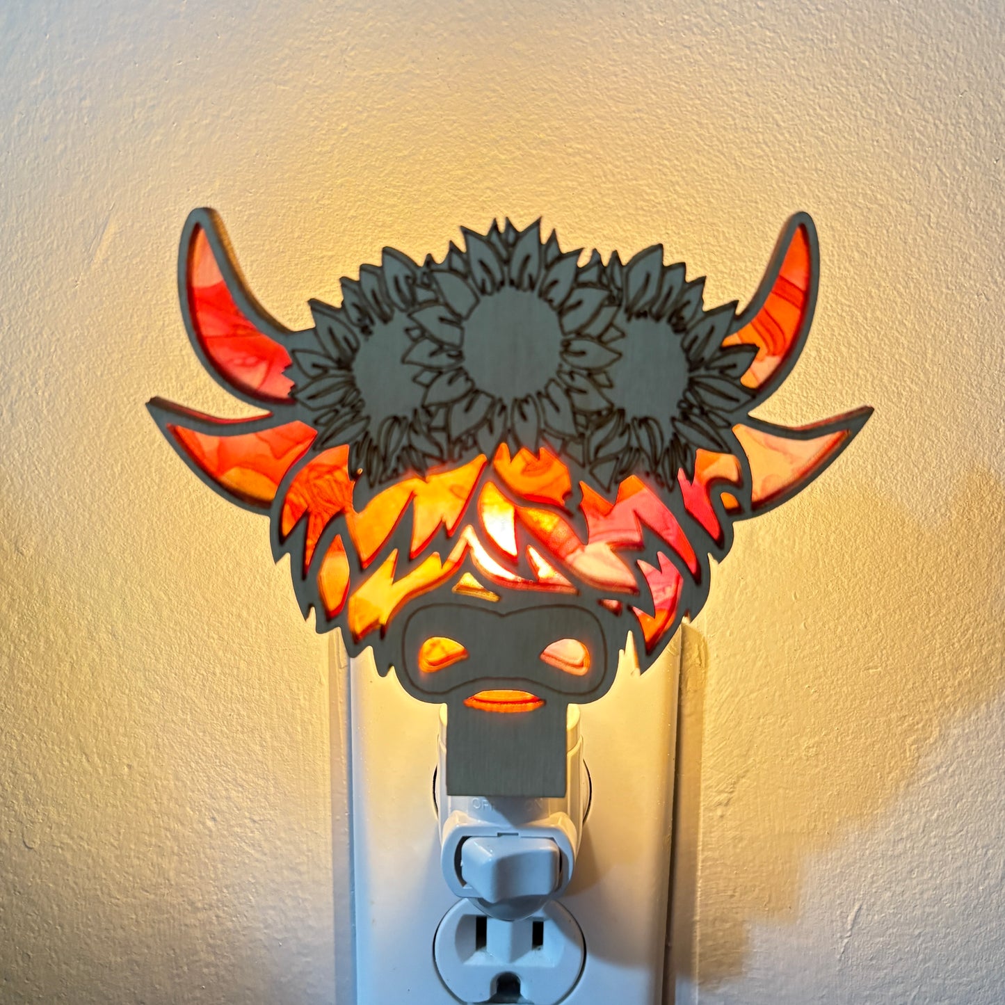 Highland Cow w/sunflowers