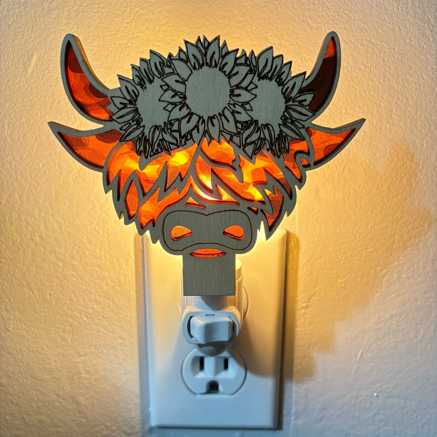 Highland Cow w/sunflowers