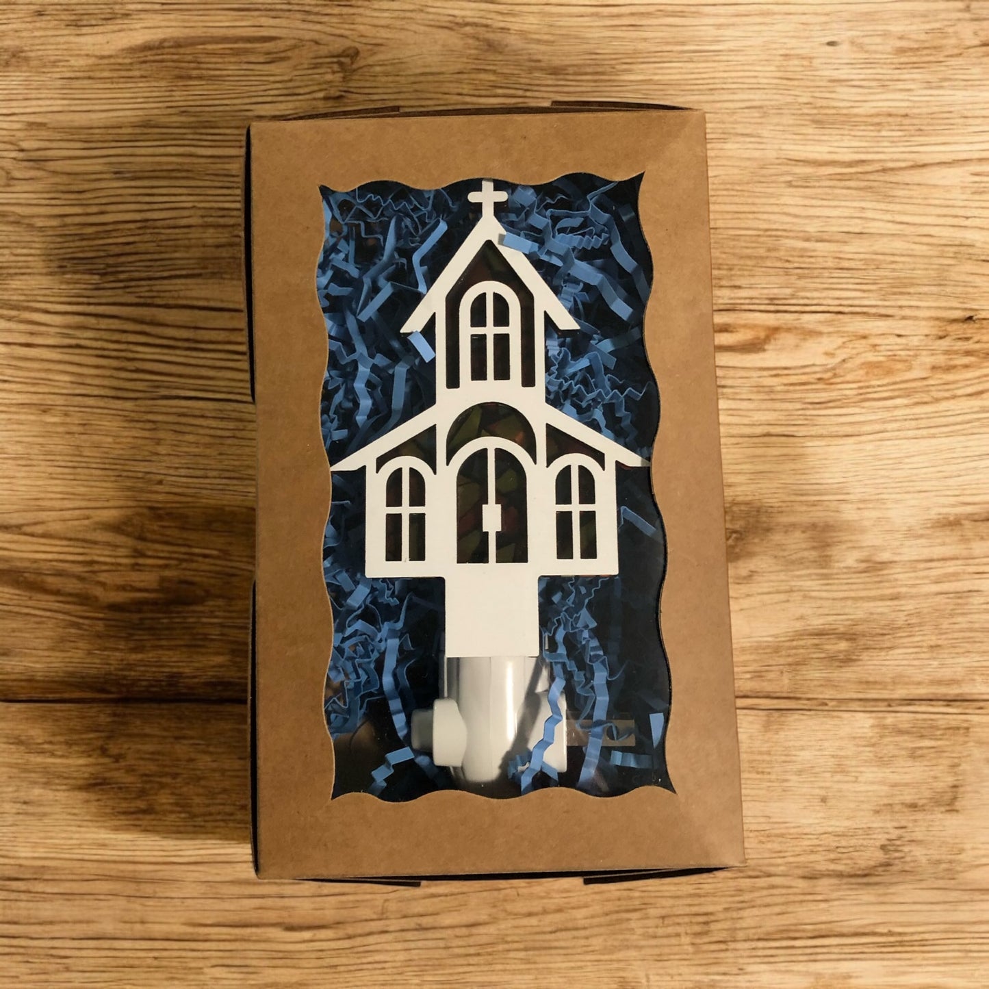 Church w/stained glass design