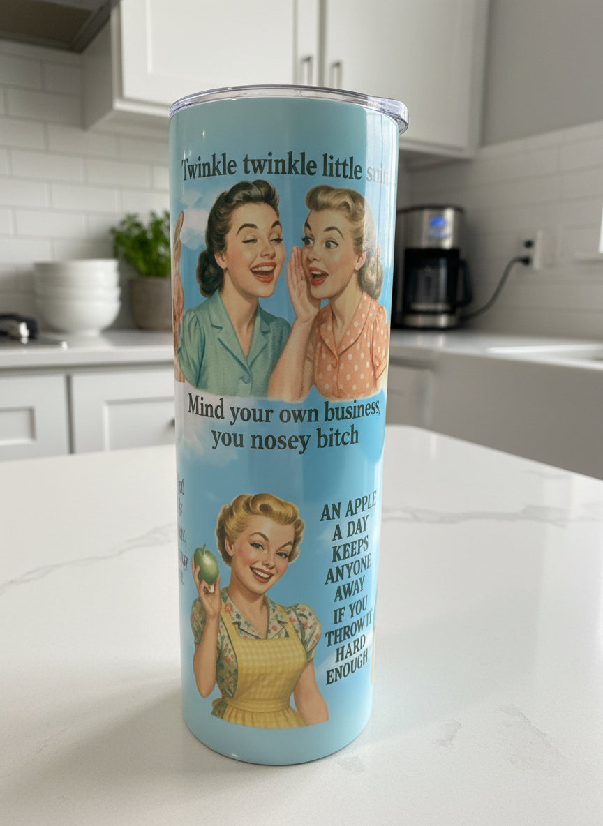 Retro, humorous woman