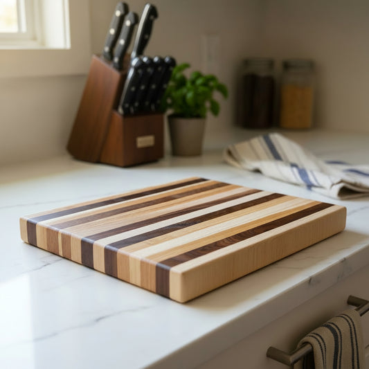 Walnut, Oak, Maple & Elder Board (13.5" x 11.25" x 2")