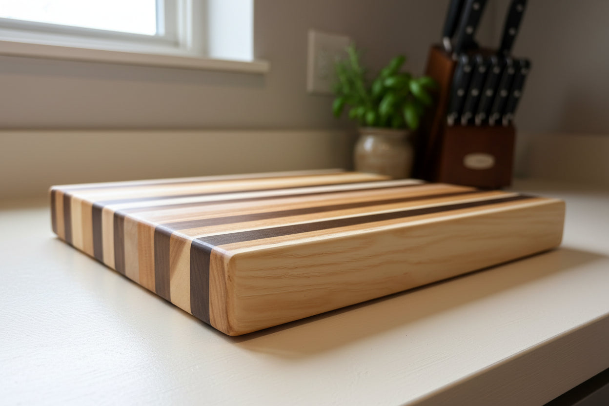Walnut, Oak, Maple & Elder Board (13.5" x 11.25" x 2")