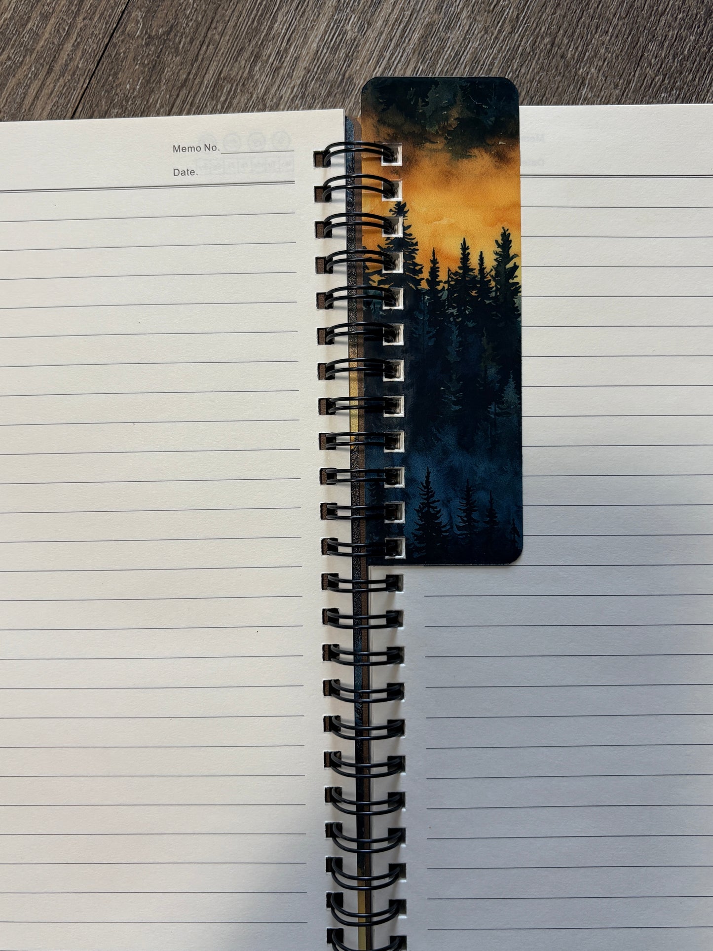 Engraved wood cover journal