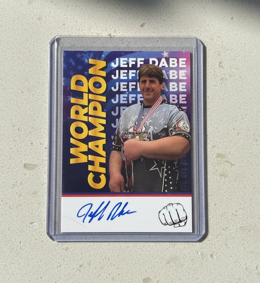 Jeff Dabe Trading Card - World Champion (Set 5 of 5)