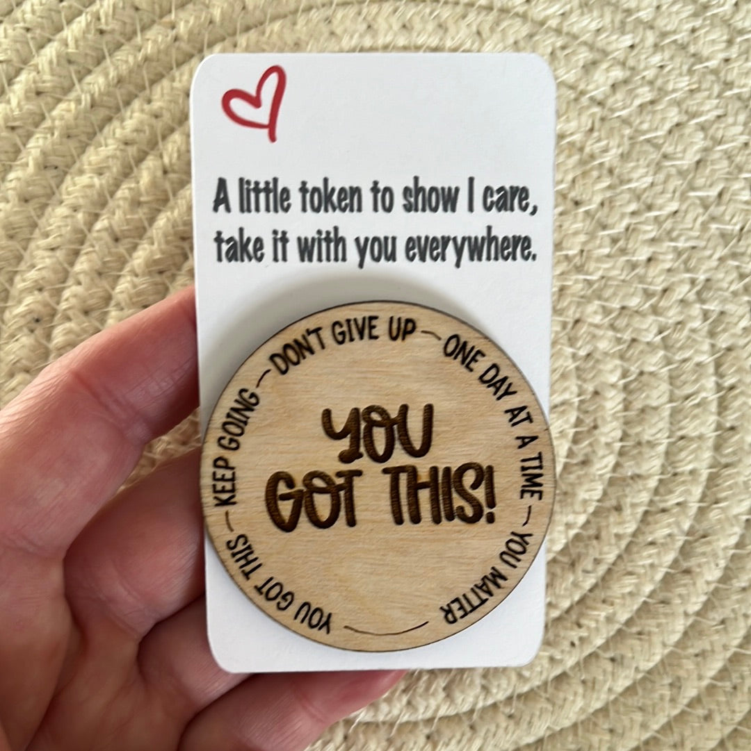 Affirmation tokens with perimeter engraving ~ Set 2