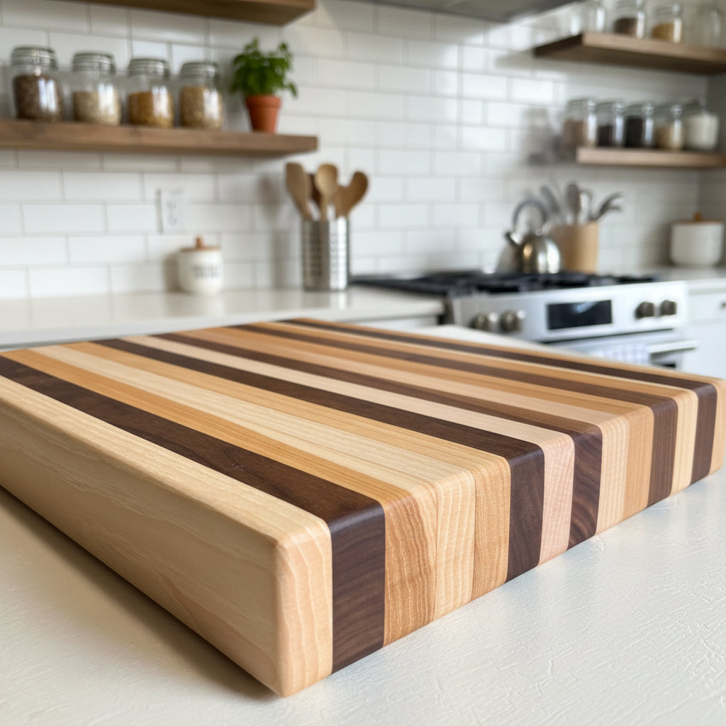 Walnut, Oak, Maple & Elder Board (13.5" x 11.25" x 2")