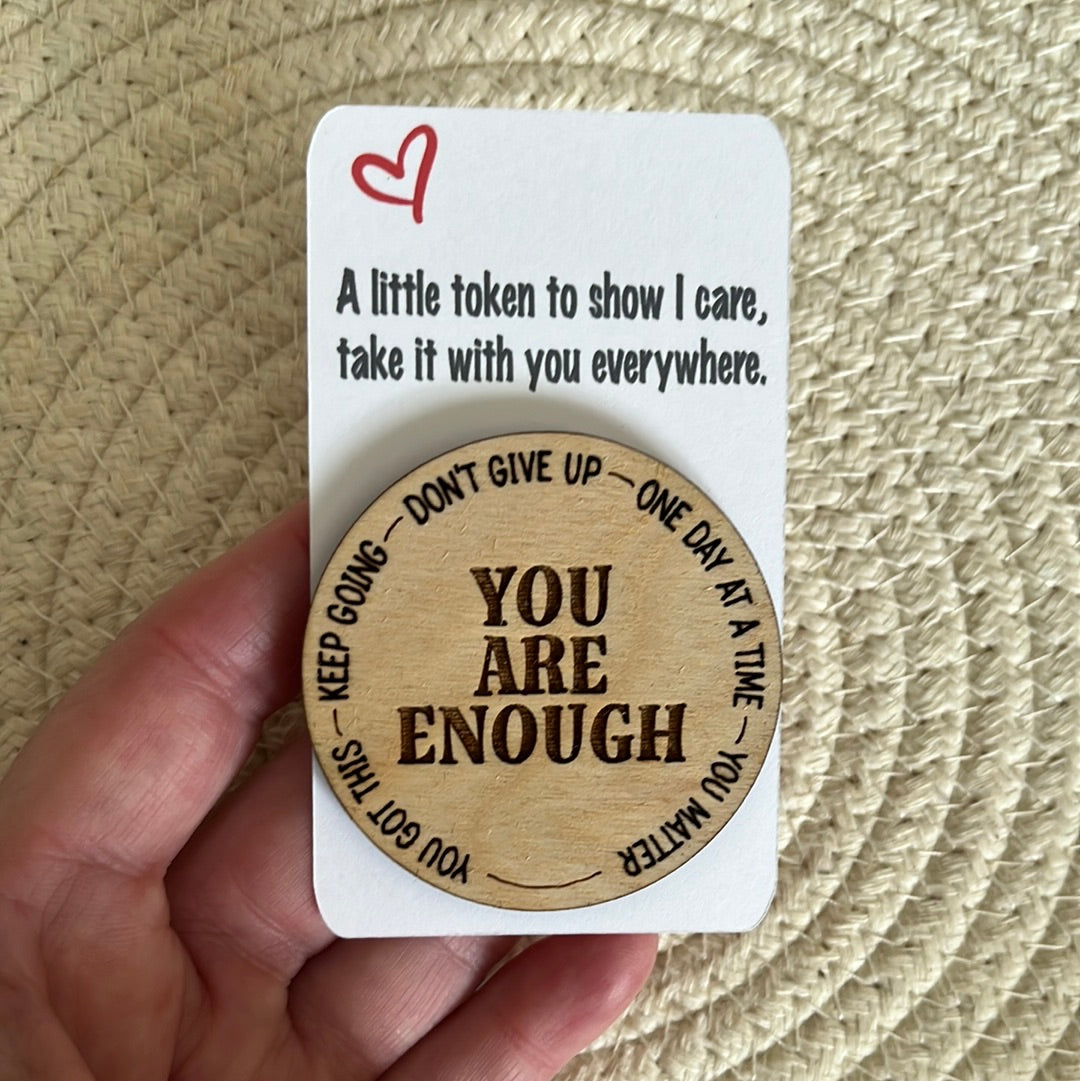 Affirmation tokens with perimeter engraving ~ Set 2