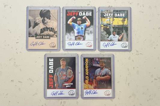 Jeff Dabe Autographed card set - Complete Series (Cards #1 - #5)