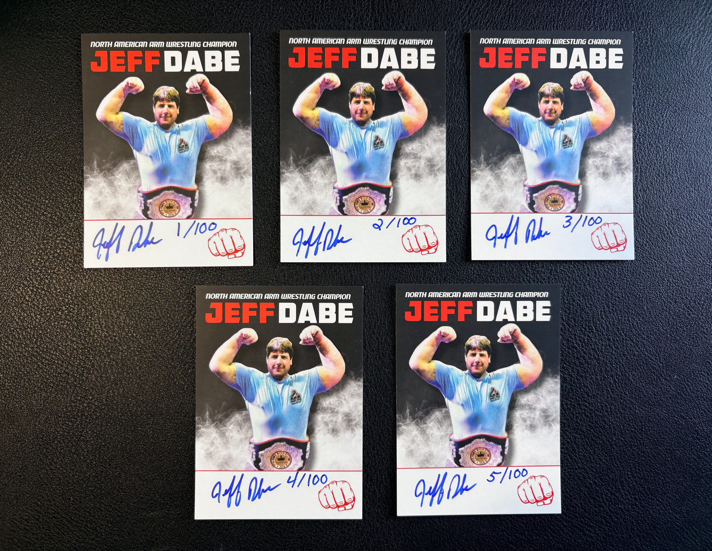 Autographed & Numbered Jeff Dabe Trading Card (Set 2 of 5)