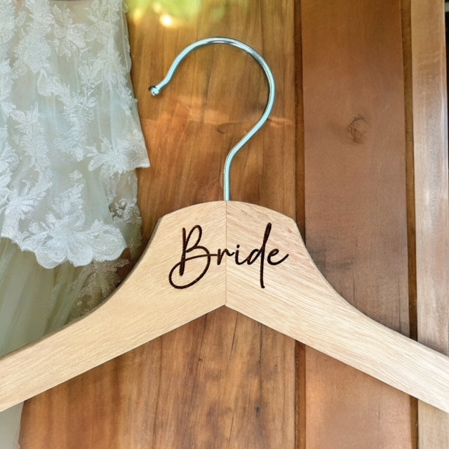 Engraved wooden hangers