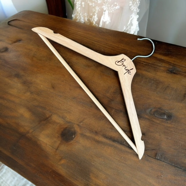 Engraved wooden hangers