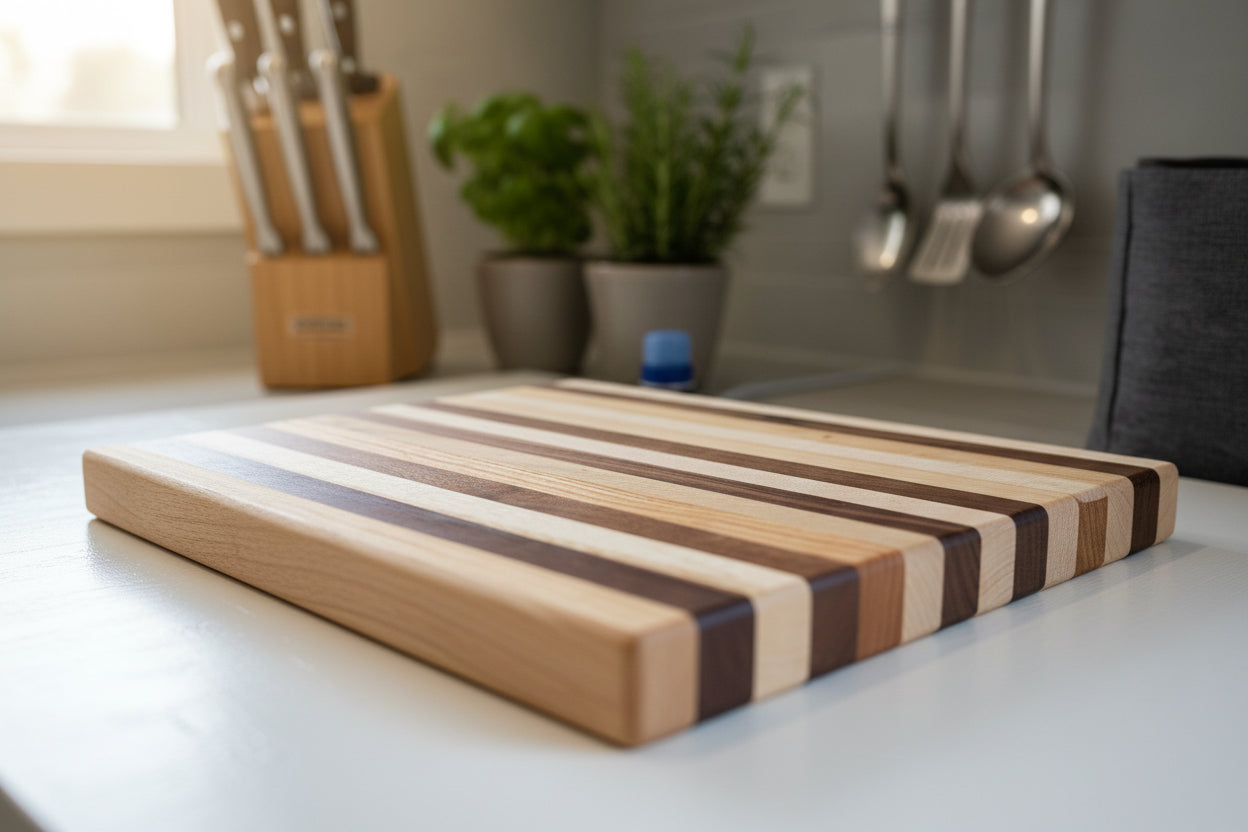 Walnut, Oak, Maple & Elder Board (13.5" x 11.25" x 2")