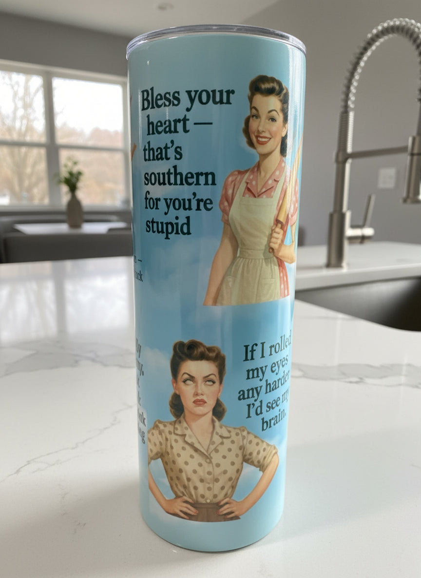 Retro, humorous woman