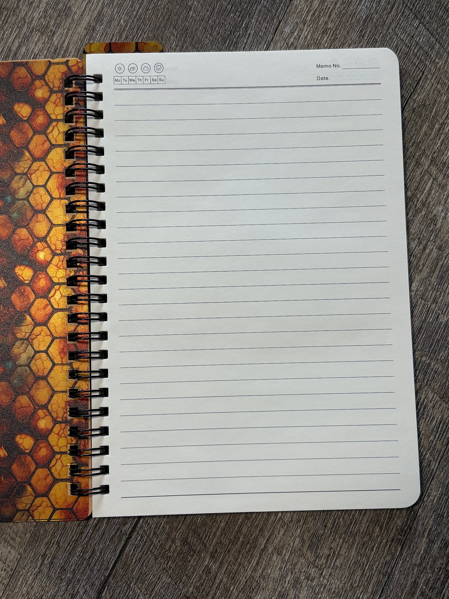 Engraved wood cover journal