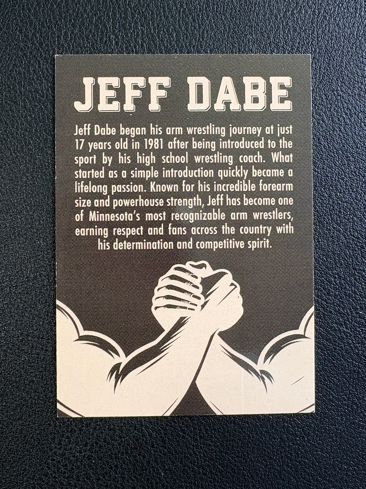 Autographed & Numbered Jeff Dabe Trading Card – Limited Collector Series (Set 1 of 5)