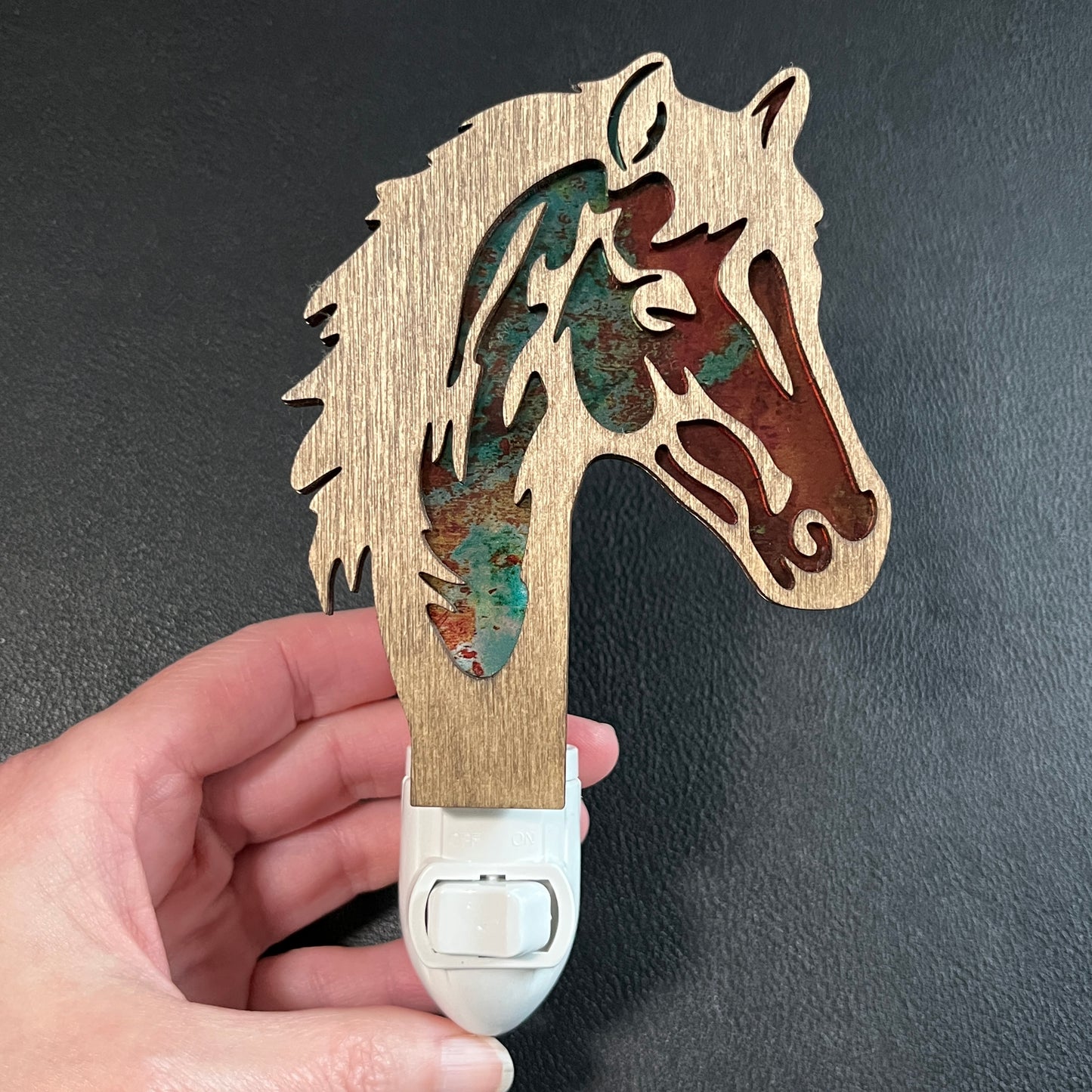 Horse - turquoise and copper