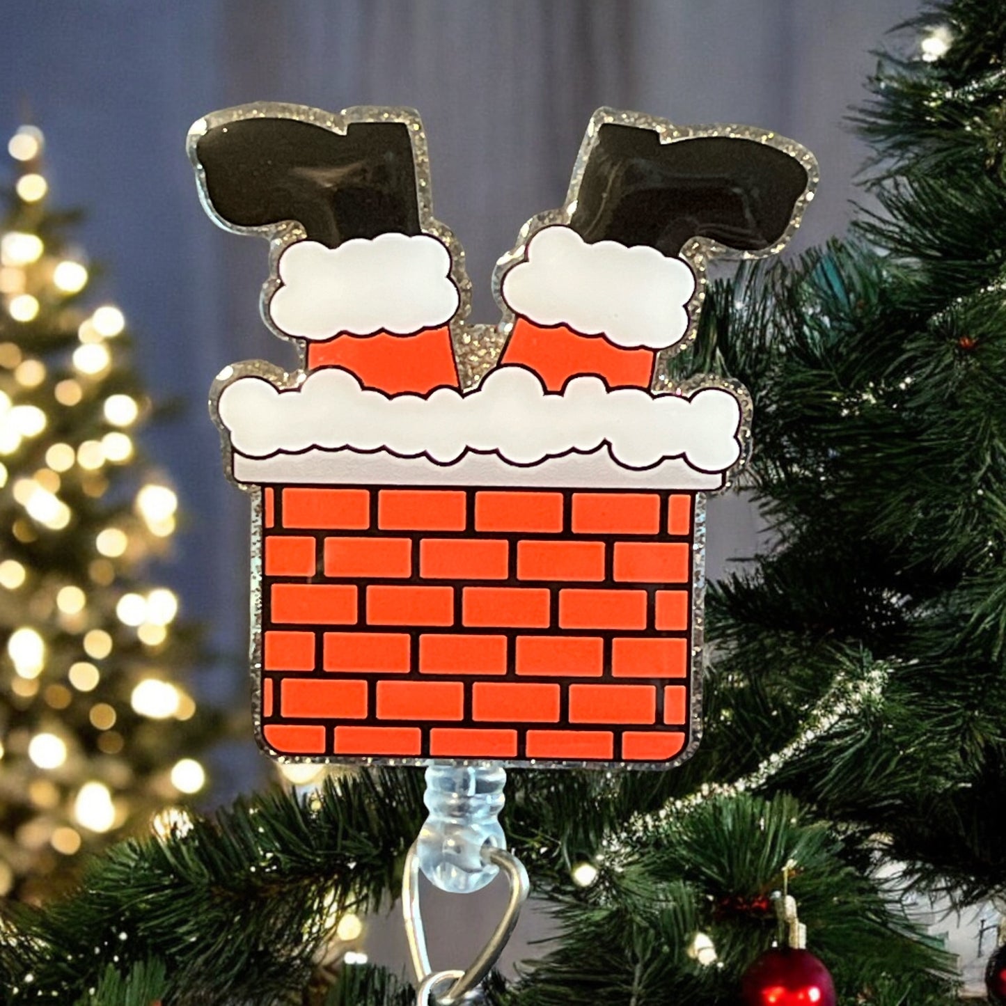 Santa stuck in chimney