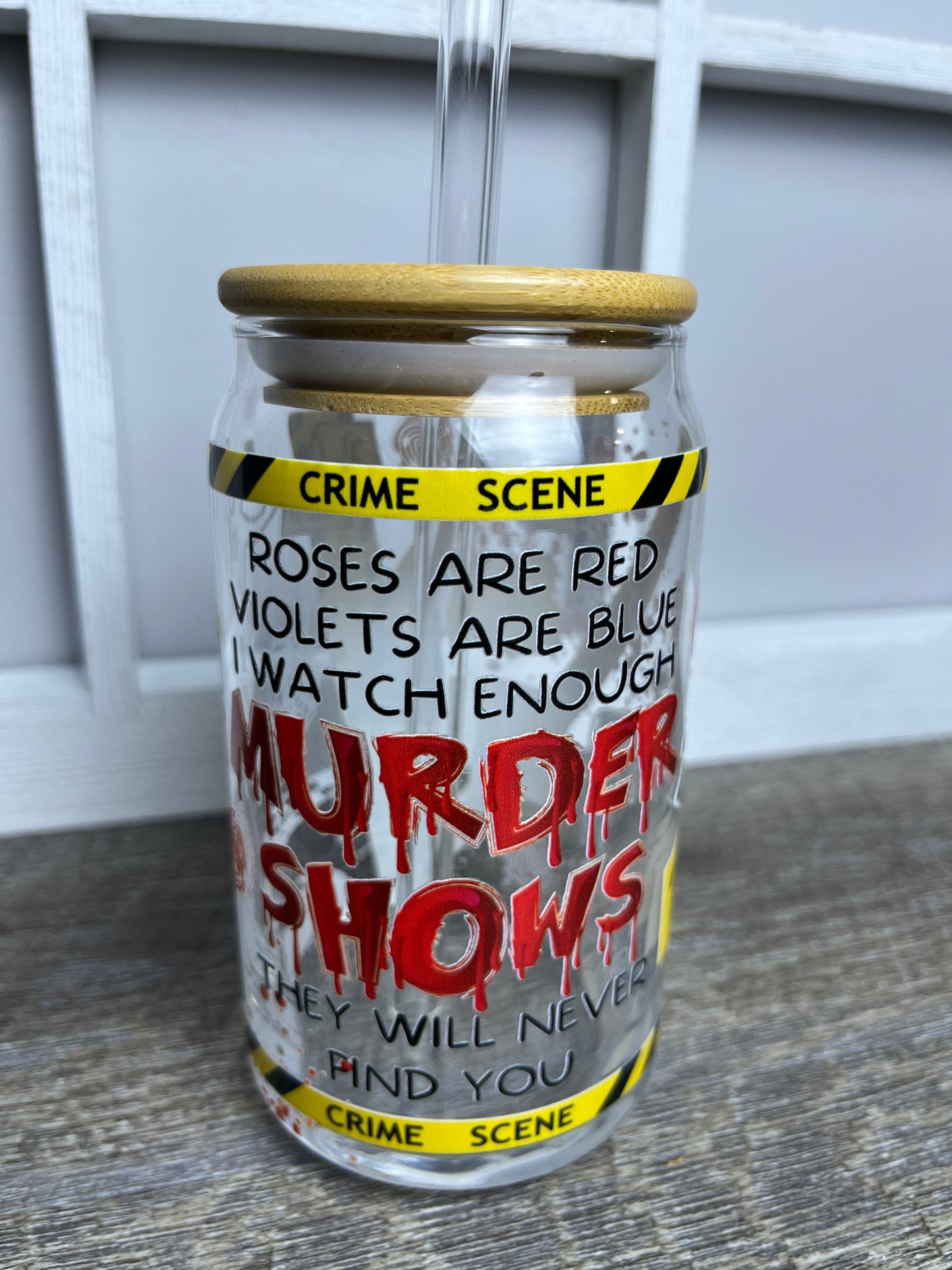 True Crime Libbey glass set