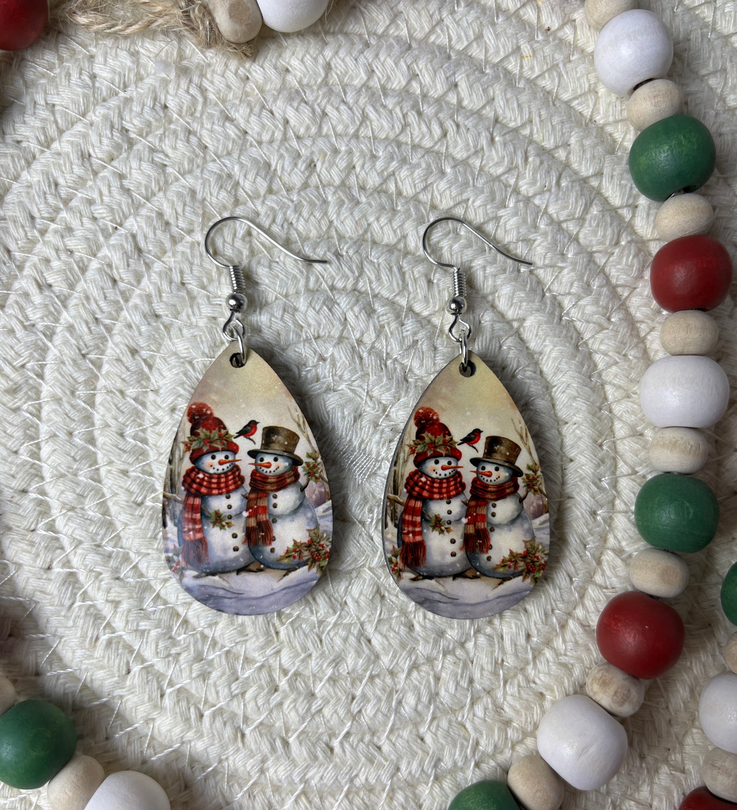 Christmas/Winter teardrop earrings