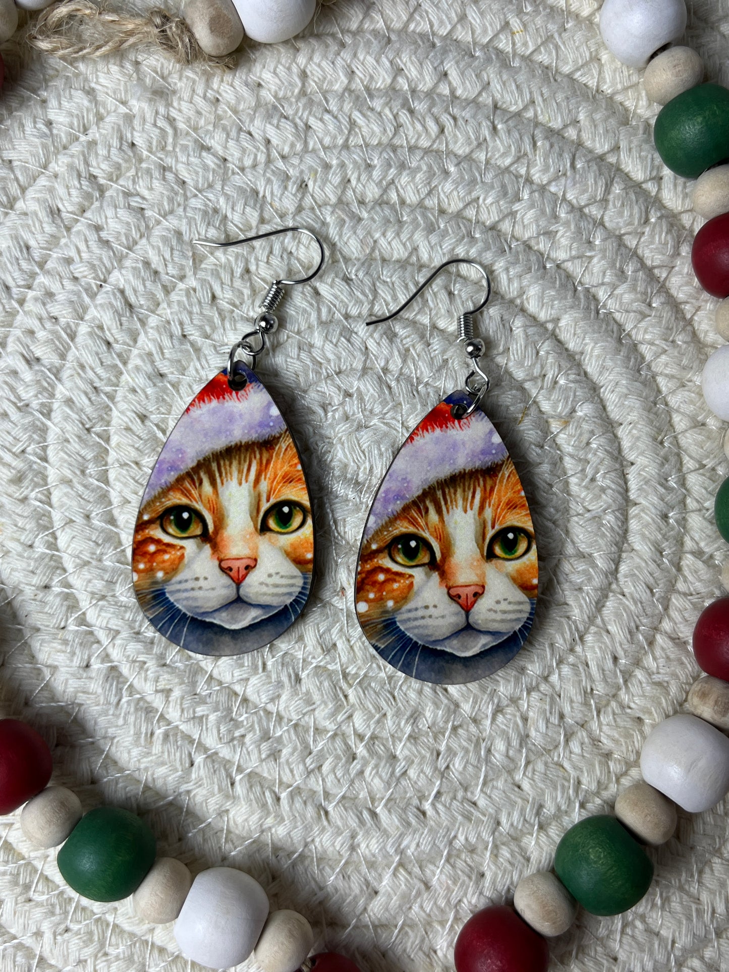 Christmas/Winter teardrop earrings