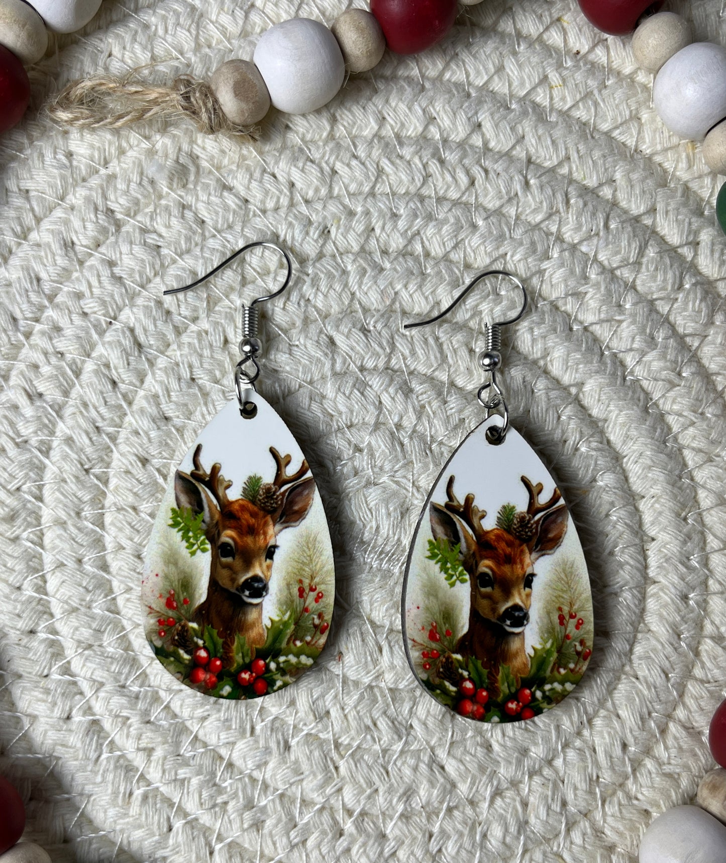 Christmas/Winter teardrop earrings