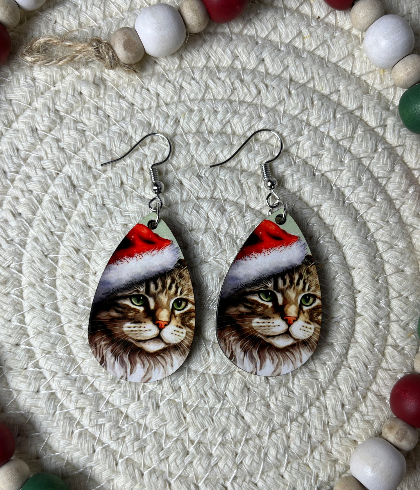 Christmas/Winter teardrop earrings