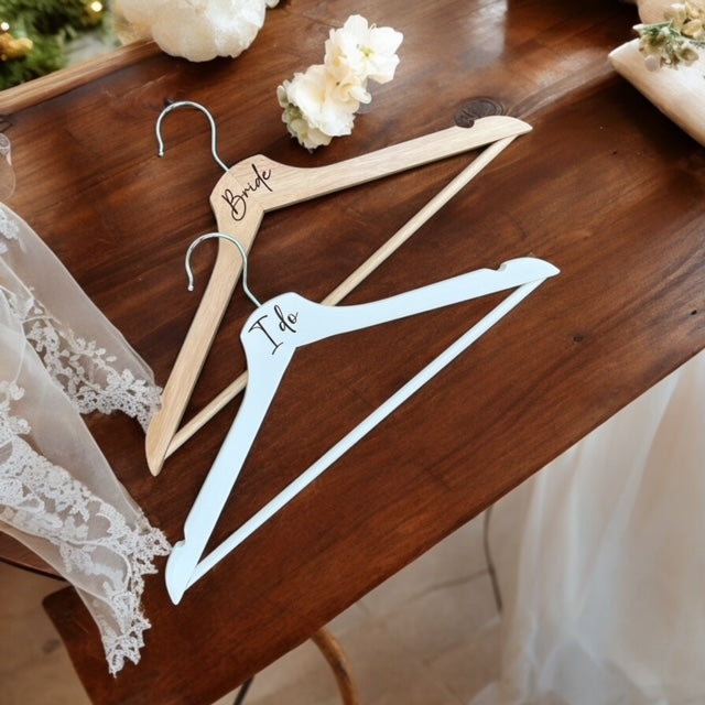 Engraved wooden hangers