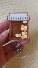 Load and play video in Gallery viewer, Prescription bottle shaker badge reel
